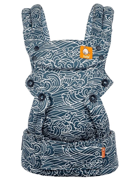 Tula Other - Tula Carrier Splash Dark Blue Wave Print EUC